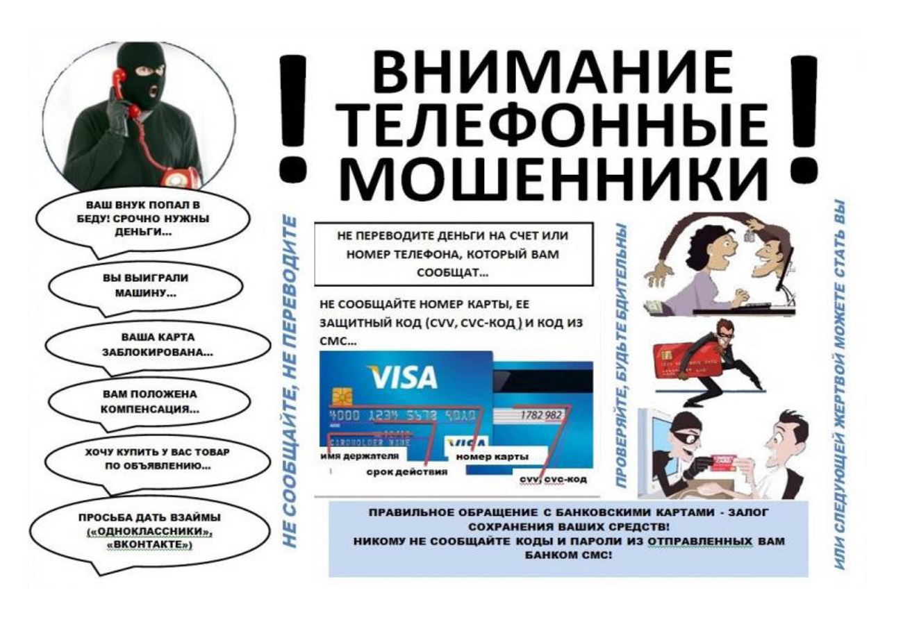 Актуальные материалы по профилактике совершённых преступлений с использованием информационно-телекоммуникационных технологий, в том числе телефонного мошенничества..